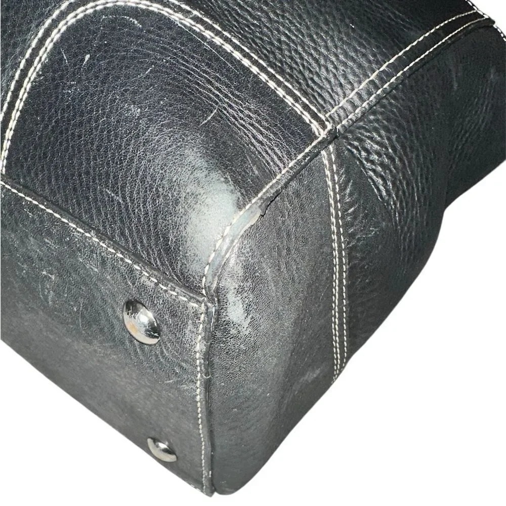 Coach Black Pebble Leather Tote Bag
